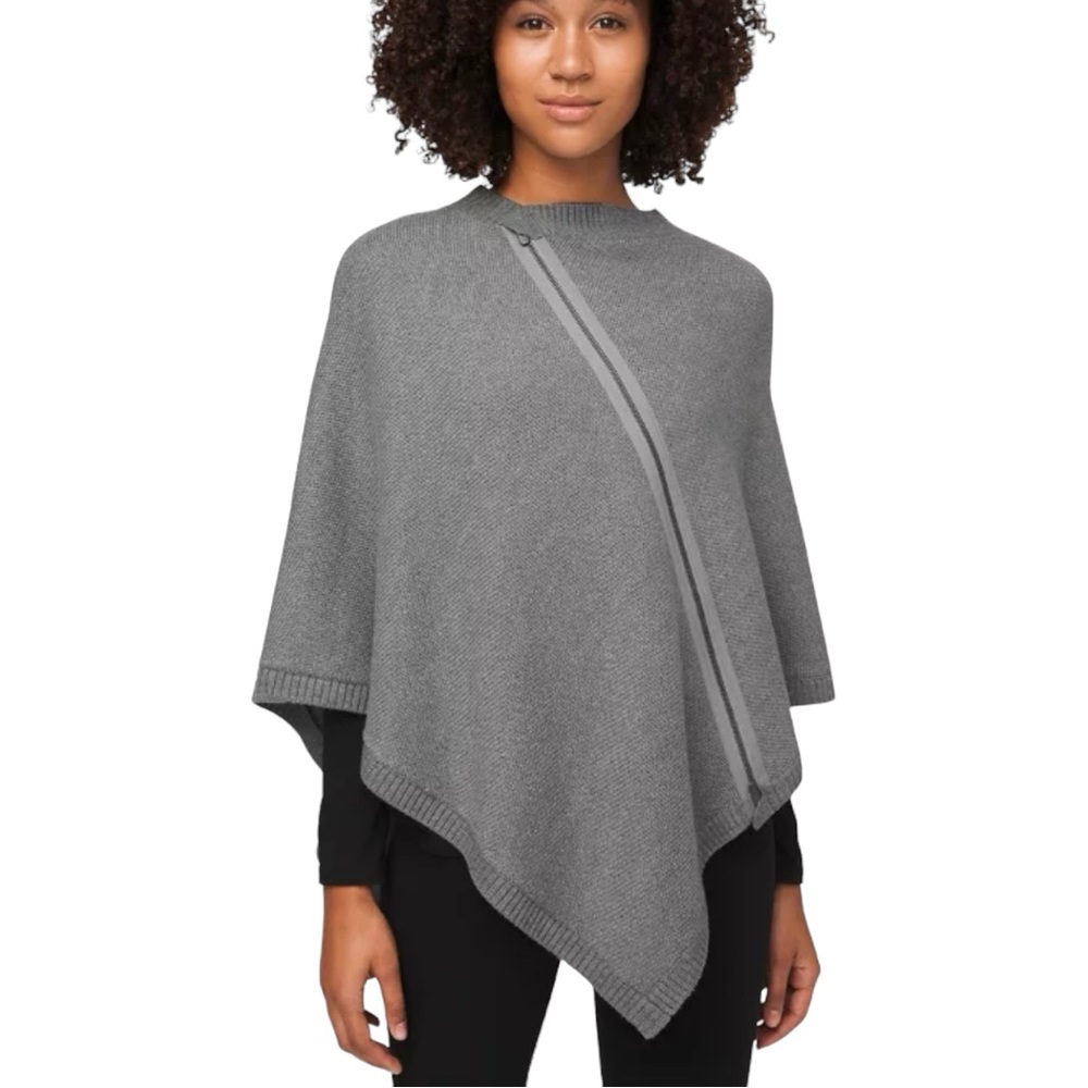 Lululemon On The Go Poncho Heathered Core Medium Grey One Size Fits Most